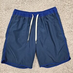 Fair Harbor‎ The Anchor Swim Trunks Mens Small Blue Lined Board Shorts Coastal